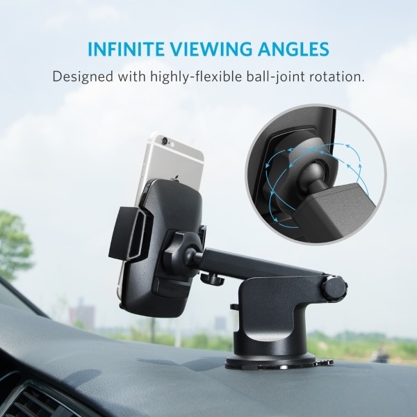 Anker Dashboard and Windshield Car Mount, 360 Degree Phone Holder
