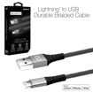 Picture of Naztech , MFi Lightning Braided Charge & Sync Cable 4ft - Black