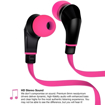 Picture of Naztech , NX80w Stereo Wireless Sports Earphones - Pink / Black