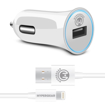 Picture of HyperGear , 2.4A Rapid Car Charger - Includes 4ft MFi Lightning Cable - White