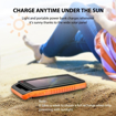 Picture of RAVPower , Solar Charger 15,000 mAh with Flashlight ( IPX4 Splashproof, Dustproof, Solar Panel Charging)