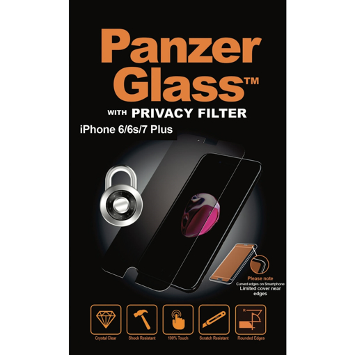 صورة بانزر جلاس ، حماية شاشة  زجاجية ، لأجهزة أبل آيفون 6 / 6s / 7 / 8 بلس - ميزة الخصوصيه