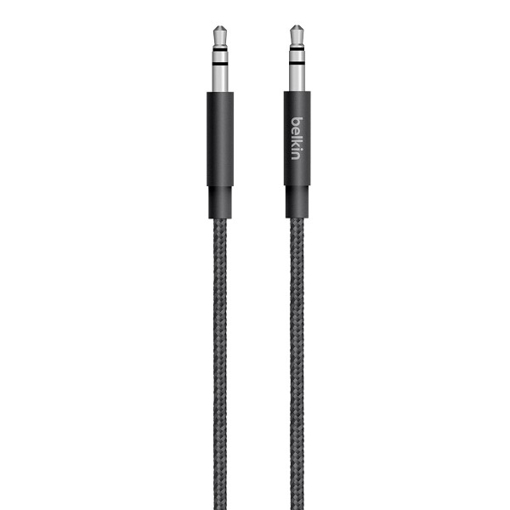 Picture of Belkin MiXiT Metallic Premium Aux /Auxiliary 3.5mm Audio Cable, 4 Feet - Black