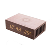 Picture of Homtime ,  M9qi Wooden Bluetooth Speaker with Alarm Clock and Wireless Charging
