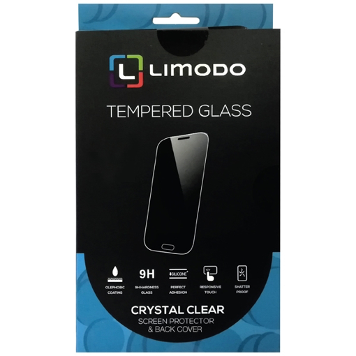 صورة ليمودو ، حماية شاشة زجاجية + غطاء خلفي لاجهزة ايفون اكس اس - شفاف 
