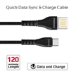 Picture of Promate Double-Sided USB-A To Type-C Cable 1.2m - Black