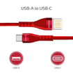 Picture of Promate Double-Sided USB-A To Type-C Cable 1.2m - Red