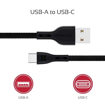 Picture of Promate Durable Ultra-Fast Cable USB-A To Type-C Cable 1.2m - Black