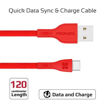 Picture of Promate Durable Ultra-Fast Cable USB-A To Type-C Cable 1.2m - Red