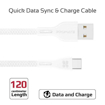 Picture of Promate Durable Ultra-Fast Cable USB-A To Type-C Cable 1.2m - White
