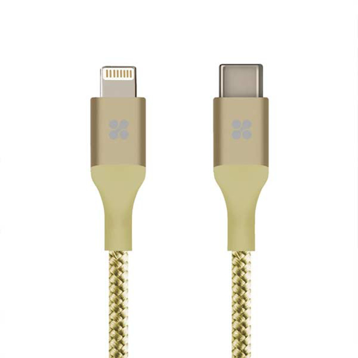 Picture of Promate USB-C To Lightning Cable Support PD Fast Charge 1.2m - Gold