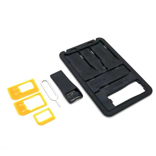 Picture of Promate 8-in-1 Sim Card Holder with Card Reader - Black