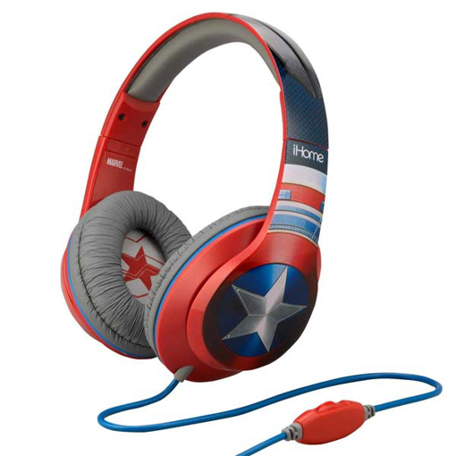 Picture of iHome Kiddesigns Over-Ear Headphone With Mic Captain America - Multi Color