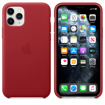صورة ابل غطاء حماية خلفي جلد لاجهزة ابل iPhone 11 Pro  - احمر