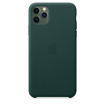 صورة ابل غطاء حماية خلفي جلد لاجهزة ابل iPhone 11 Pro Max - اخضر غامق 