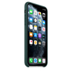 صورة ابل غطاء حماية خلفي جلد لاجهزة ابل iPhone 11 Pro Max - اخضر غامق 