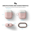 Picture of Elago Duo Hang Silicon Case For AirPods - Body-Pink / Top-White, Pastel Blue