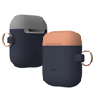Picture of Elago Duo Hang Silicon Case For AirPods - Body-Jean indigo / Top-Peach, Grey