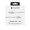 Picture of mophie USB-C To Lightning Cable Support PD Fast Charge 1.8m - White