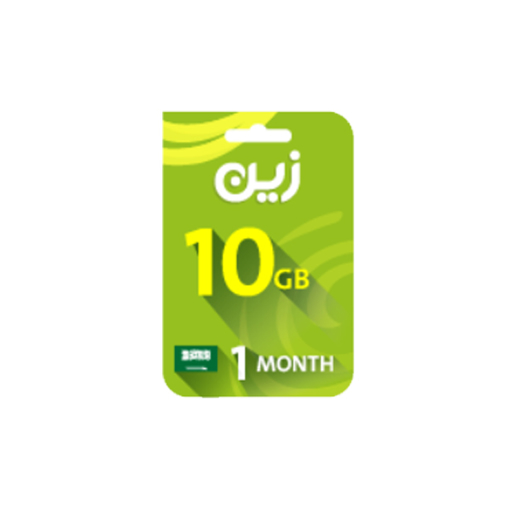 Picture of Zain Internet Recharge Card 10GB –1 month