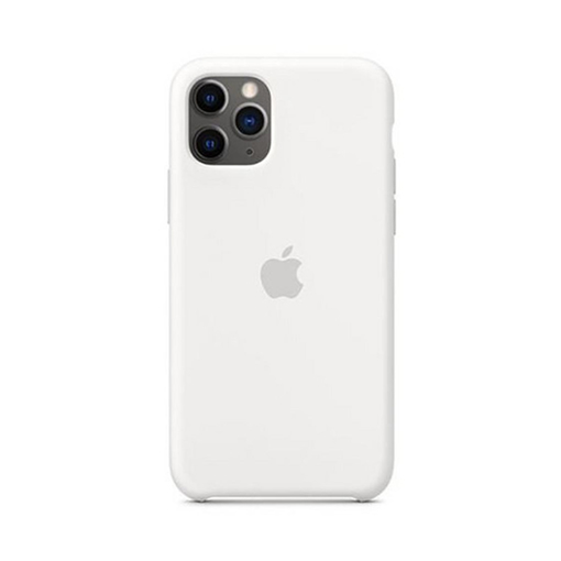 صورة ابل غطاء حماية خلفي سيليكون لاجهزة ابل iPhone 11 Pro - أبيض