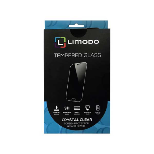 صورة ليمودو شاشة حماية زجاجية + غطاء حماية خلفي شفاف لاجهزة سامسونج A70 - شفاف