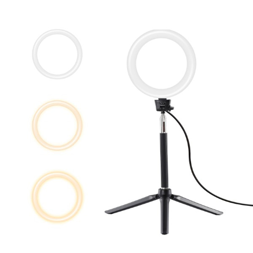 Picture of iOsuit Ring Light 6" LED With Metal Tripod Stand - Black