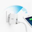 Picture of Anker PowerPort Lite Travel Wall Charger with 4 Ports Support PowerIQ 27W- White