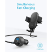 Picture of Anker PowerWave Fast Wireless Car Charger 7.5W With 2 Ports QC3.0 - Black