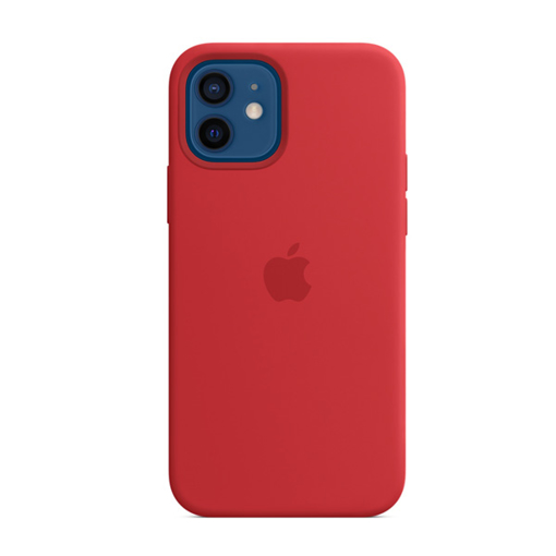 صورة ابل غطاء حماية خلفي سيليكون لاجهزة ابل iPhone 12 - 12 Pro - أحمر