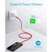 Picture of Anker PowerLine +II USB-C Cable to  Lightning  3ft - Red