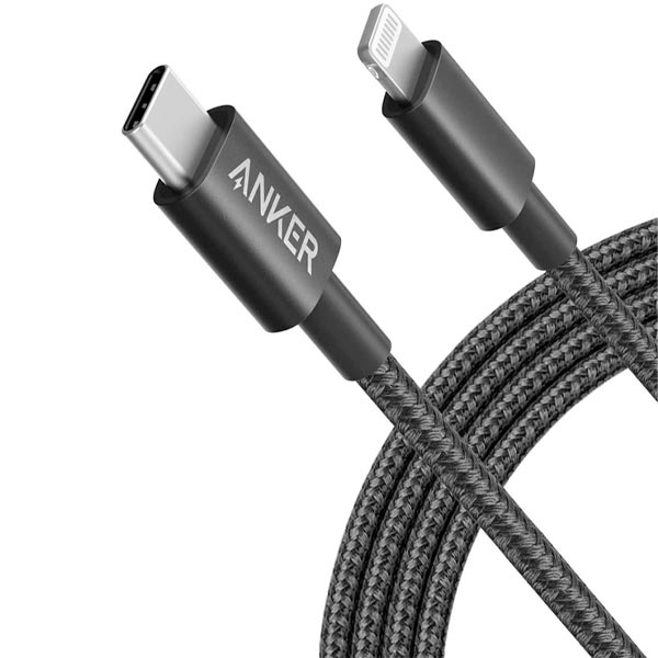 Anker Powerline+ II with lightning connector 3ft Black. HADDAD الحداد