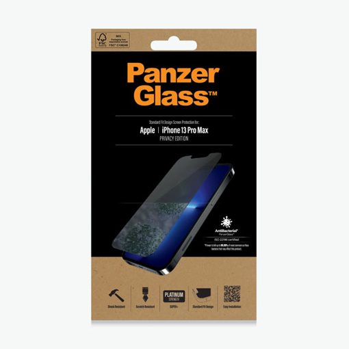صورة بانزر جلاس حماية شاشة زجاجية Standrd Fit لاجهزة ابل  Iphone 13 Pro MAx 6.7" - ميزة الخصوصيه