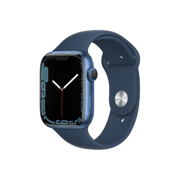 Apple Watch Series 7 GPS, 45mm Blue Aluminium Case with Abyss Blue ...