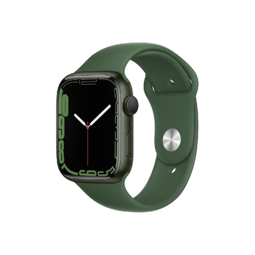 Apple Watch Series 7 GPS, 45mm Green Aluminium Case with Clover Sport Band.  HADDAD | الحداد