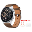 Picture of Huawei Watch GT 3 46 GPS, Silver Stainless Steel Case/Brown Leather Strap