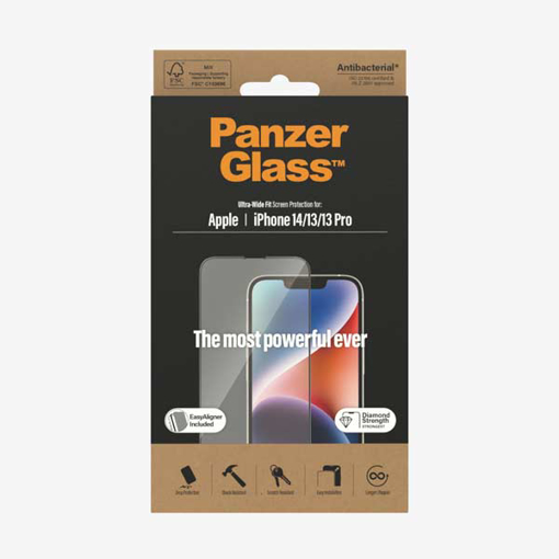 Picture of PanzerGlass iPhone 14 Ultra Wide Fit Screen Protector 6.1' With Applicator Clear