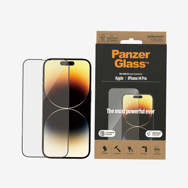PanzerGlass iPhone 14 Pro Ultra Wide Fit Screen Protector 6.1' With