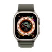Picture of Apple Watch Ultra GPS + Cellular, 49mm Titanium Case with Green Alpine Loop - Large