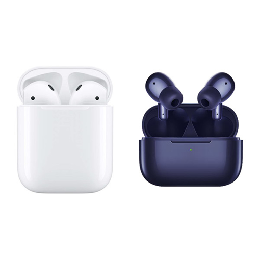 Picture of Apple AirPods with Charging Case (2nd Gen) With Infinix TWS Wireless BT XE 27 - Blue