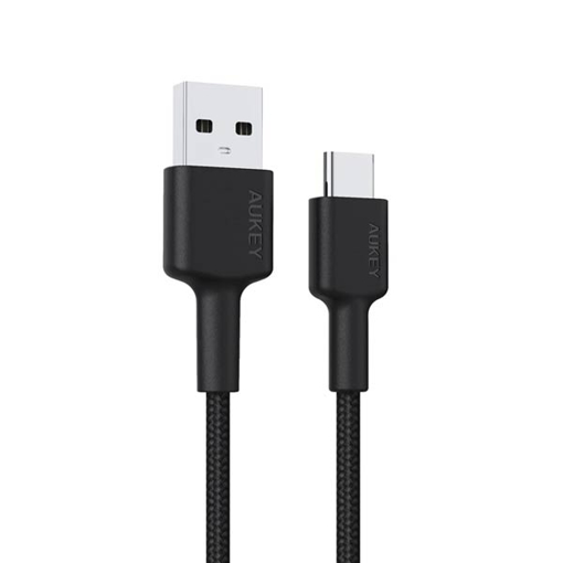 Picture of AUKEY ES Braided Nylon Sync & Charge USB-A To USB-C cable 0.9m CD30- Black