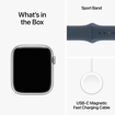Picture of Apple Watch Series 9 ,GPS, 41mm - Silver Aluminum Case with Storm Blue Sport Band - S/M