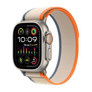 Picture of Apple Watch Ultra 2, GPS + Cellular, 49mm - Titanium Case with Orange/Beige Trail Loop - S/M