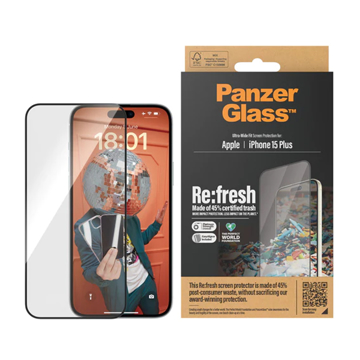 Picture of PanzerGlass iPhone 15 Plus 6.7" Ultra Wide Fit Screen Protector Clear