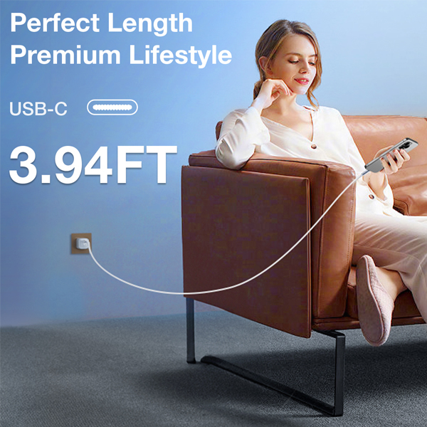 Torras Iceflow USB-C to USB-C Cable 1.2M White