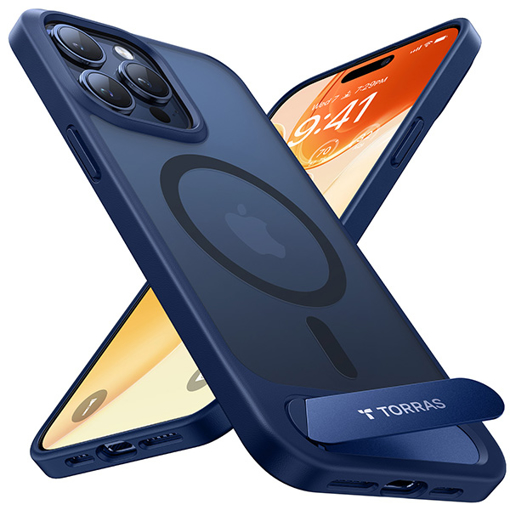 Picture of Torras iPhone 15 Pro Max UPRO Pstand Case Navy Blue