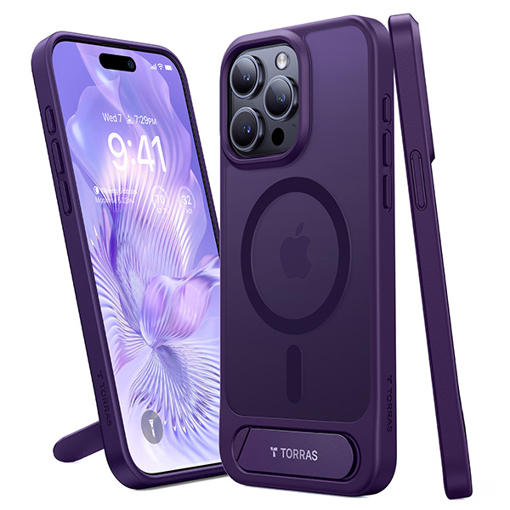 Picture of Torras iPhone 15 Pro Max UPRO Pstand Case Purple