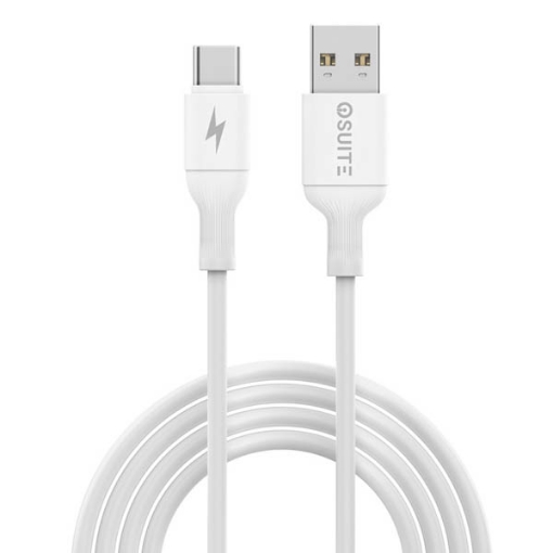 صورة iOsuite TPE Cable (USB-A) TO (USB-C) - 2.1A - 1M length - White - DC11 - Special Offer