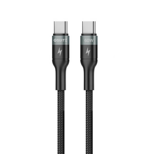 Picture of iOsuite Aluminum Alloy Head (USB-C) TO (USB-C) Cable - 60W - 2M - Black - DC35A