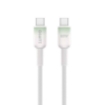 Picture of iOsuite PVC housing (USB-C) TO (USB-C) Gradient Clear Cable - 60W - 1.2M - Green